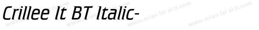 Crillee It BT Italic字体转换